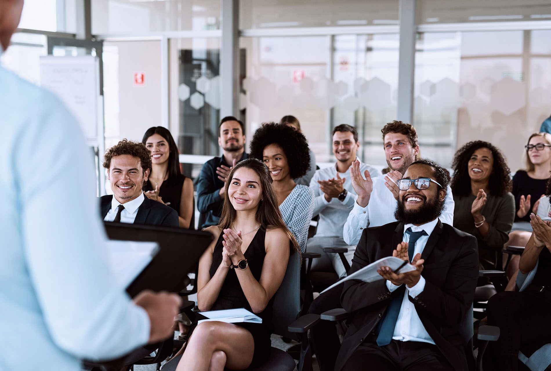 Their exceptions have been exceeded. Shot of a group of business - Kickstart Bahrain